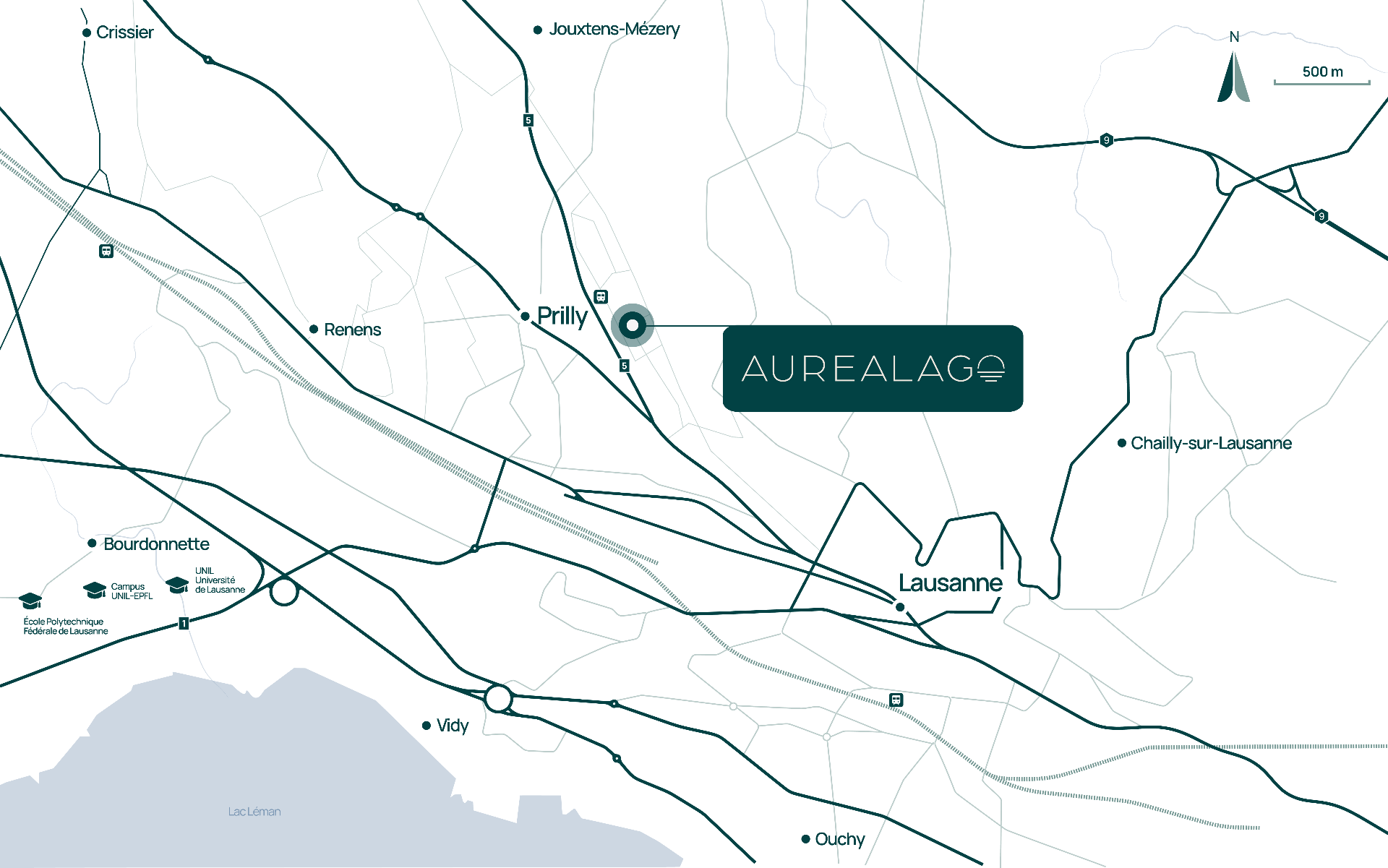 Plan de situation AUREALAGO — vue rapprochée