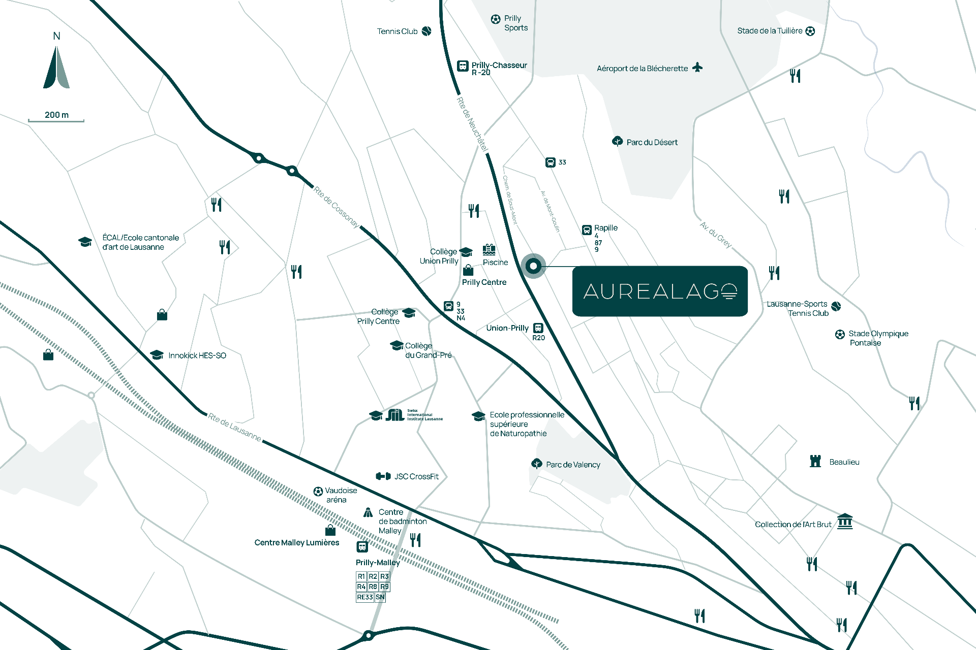 AUREALAGO — Plan de situation