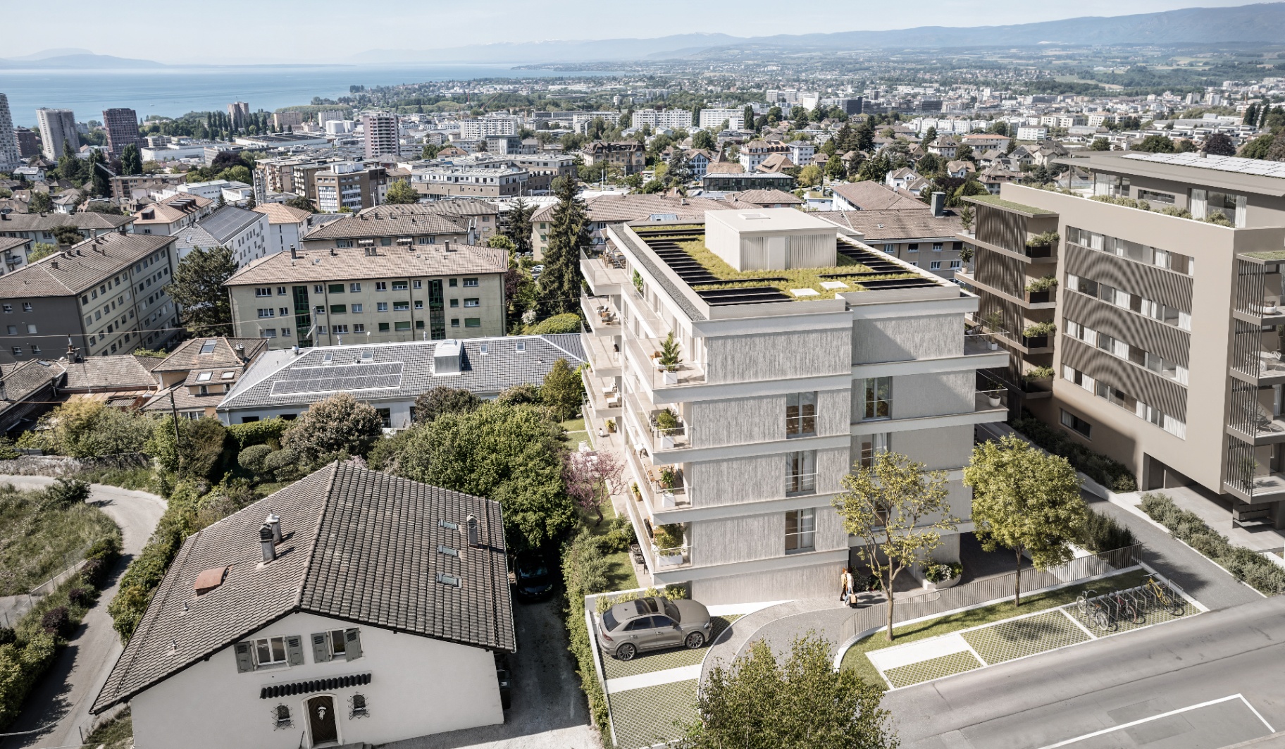 Façade nord - Vue du ciel 